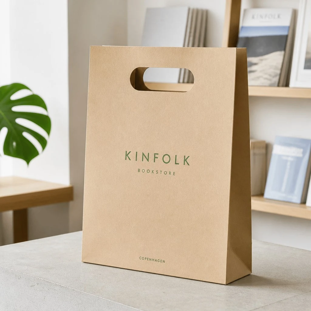 Die-cut handle kraft bag