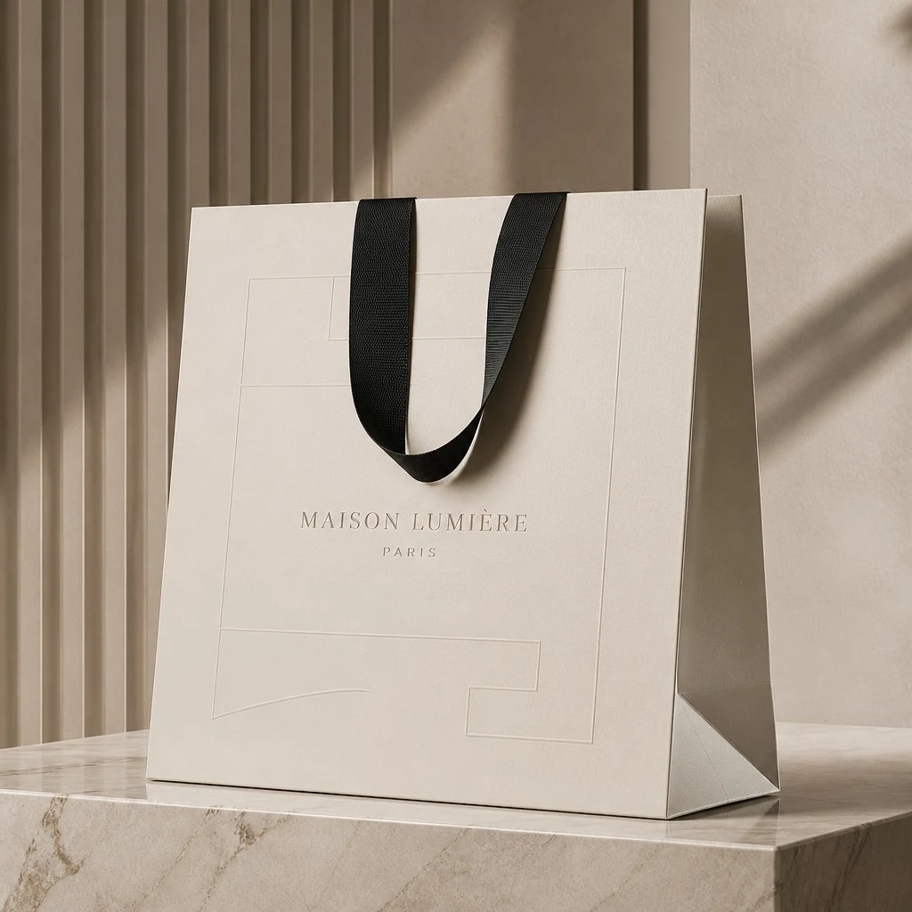 Embossed boutique paper bag
