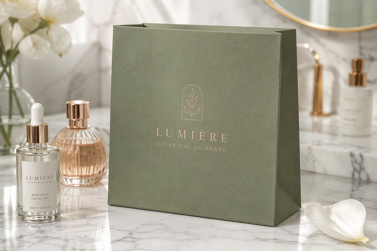 Custom Cosmetics & Beauty Paper Bags